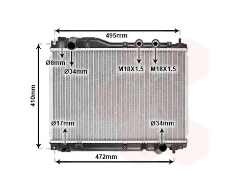 Radiator, engine cooling 25002204 International Radiators, Image 2