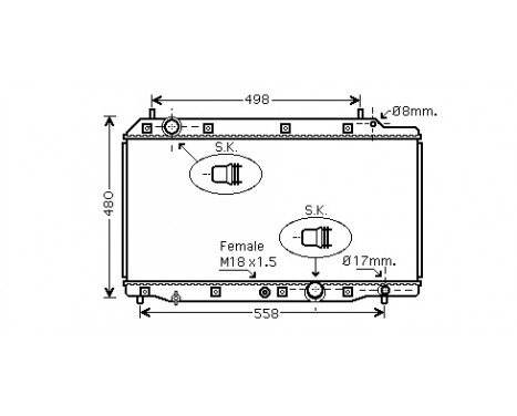 Radiator, engine cooling 25002215 International Radiators