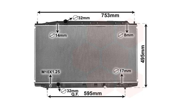 Radiator, engine cooling 25002300 International Radiators