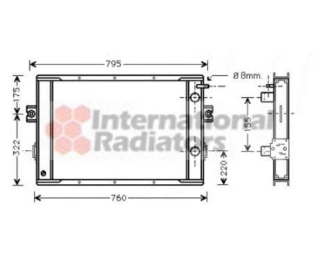 Radiator, engine cooling 28002020 International Radiators, Image 2