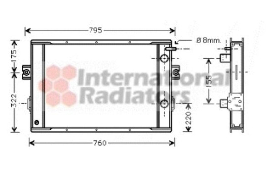 Radiator, engine cooling 28002020 International Radiators, Image 2