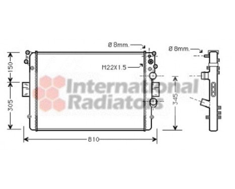 Radiator, engine cooling 28002041 International Radiators, Image 2