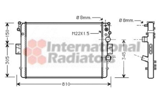 Radiator, engine cooling 28002041 International Radiators, Image 2