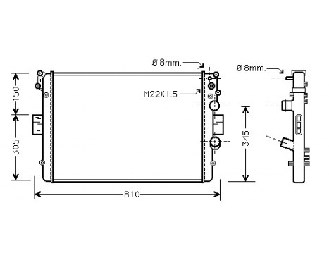 Radiator, engine cooling 28002041 International Radiators