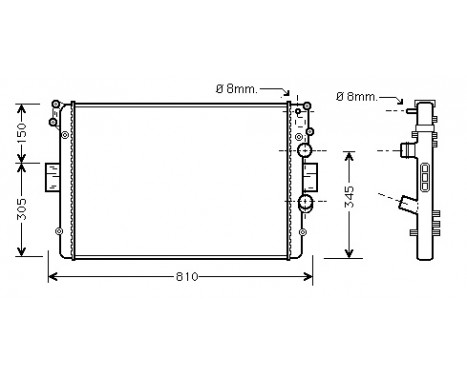 Radiator, engine cooling 28002042 International Radiators