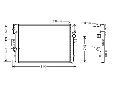 Radiator, engine cooling 28002056 International Radiators