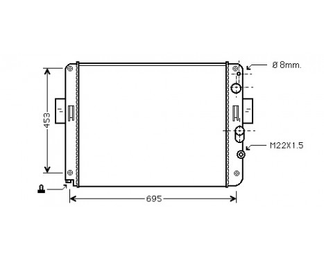 Radiator, engine cooling 28002061 International Radiators