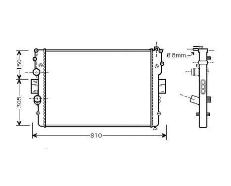 Radiator, engine cooling 28002087 International Radiators