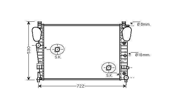 Radiator, engine cooling 30002306 International Radiators