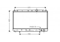 Radiator, engine cooling 32002082 International Radiators