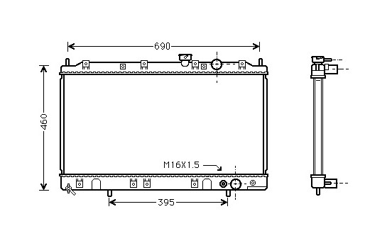 Radiator, engine cooling 32002136 International Radiators