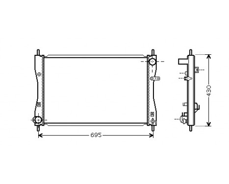 Radiator, engine cooling 32002174 International Radiators