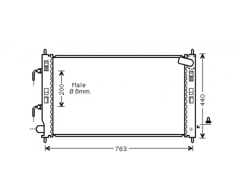 Radiator, engine cooling 32002240 International Radiators