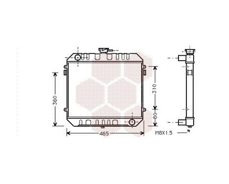 Radiator, engine cooling 37002027 International Radiators, Image 2