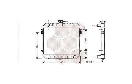 Radiator, engine cooling 37002027 International Radiators, Image 2