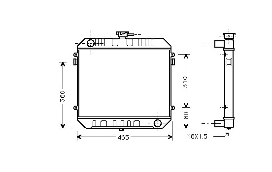 Radiator, engine cooling 37002027 International Radiators