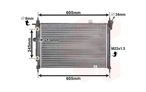 Radiator, engine cooling 37002029 International Radiators, Image 2