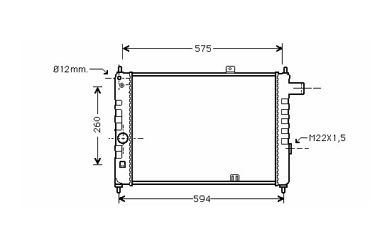 Radiator, engine cooling 37002055 International Radiators
