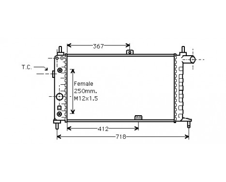 Radiator, engine cooling 37002065 International Radiators
