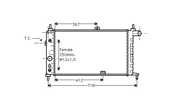 Radiator, engine cooling 37002065 International Radiators