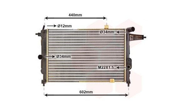 Radiator, engine cooling 37002119 International Radiators, Image 2