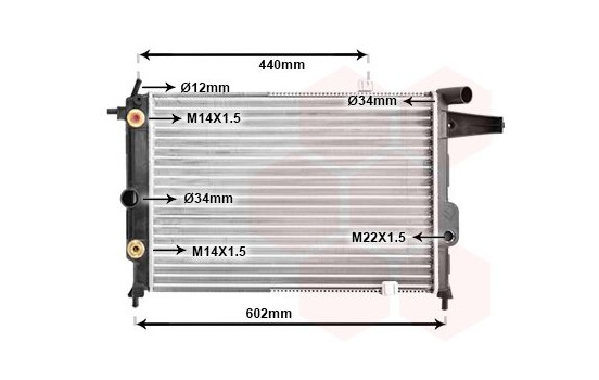 Radiator, engine cooling 37002120 International Radiators, Image 2