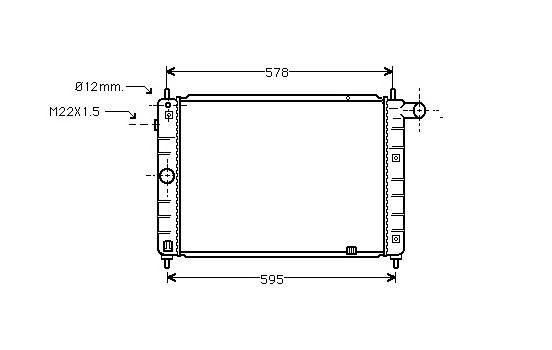 Radiator, engine cooling 37002122 International Radiators