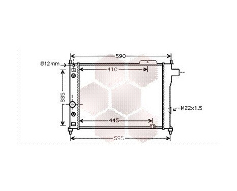 Radiator, engine cooling 37002128 International Radiators, Image 2