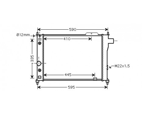 Radiator, engine cooling 37002128 International Radiators