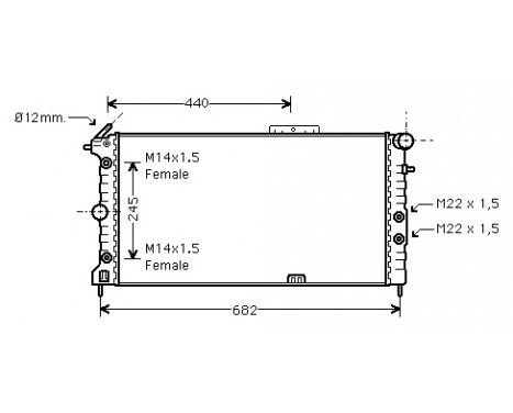 Radiator, engine cooling 37002173 International Radiators