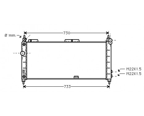 Radiator, engine cooling 37002200 International Radiators