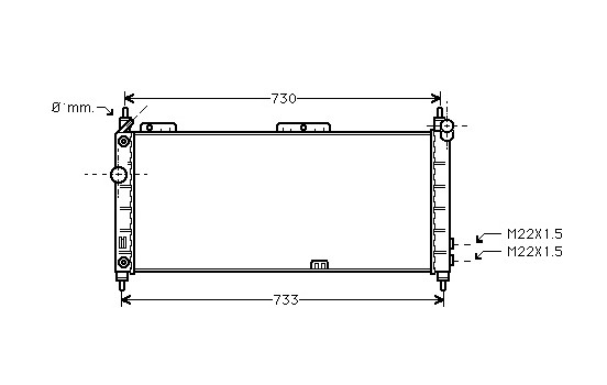 Radiator, engine cooling 37002200 International Radiators
