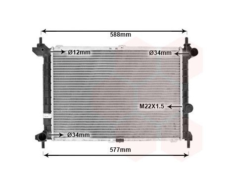 Radiator, engine cooling 37002207 International Radiators, Image 2