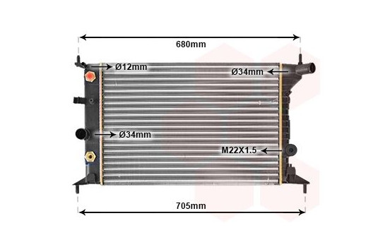 Radiator, engine cooling 37002219 International Radiators, Image 2