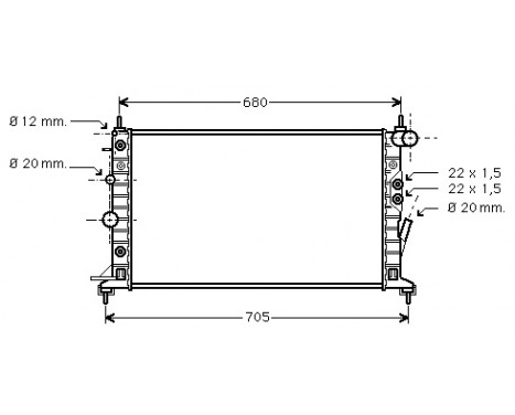 Radiator, engine cooling 37002222 International Radiators