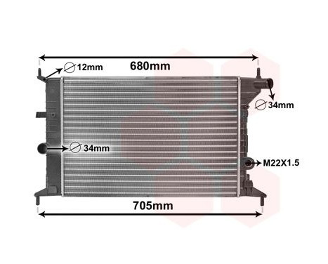 Radiator, engine cooling 37002242 International Radiators, Image 2