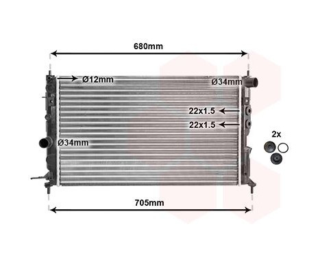 Radiator, engine cooling 37002244 International Radiators Plus, Image 2