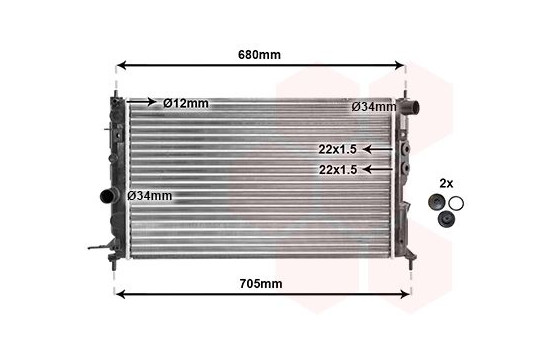 Radiator, engine cooling 37002244 International Radiators Plus, Image 2