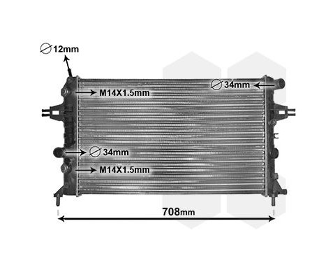 Radiator, engine cooling 37002254 International Radiators, Image 2