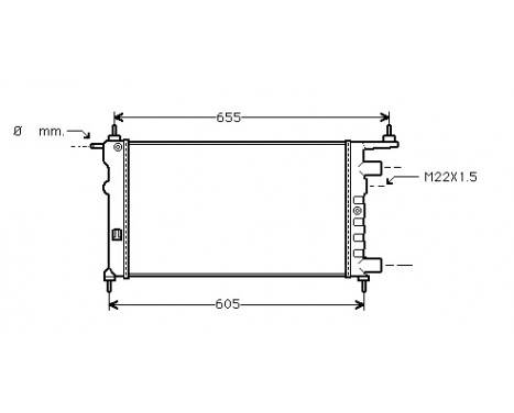 Radiator, engine cooling 37002261 International Radiators, Image 2