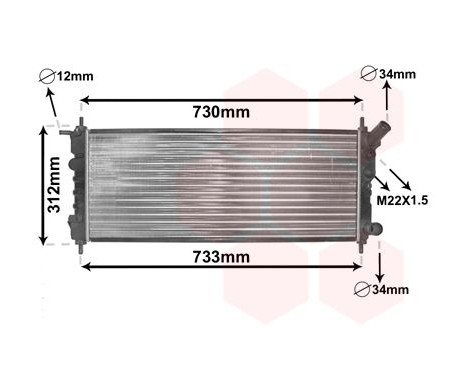 Radiator, engine cooling 37002263 International Radiators, Image 2