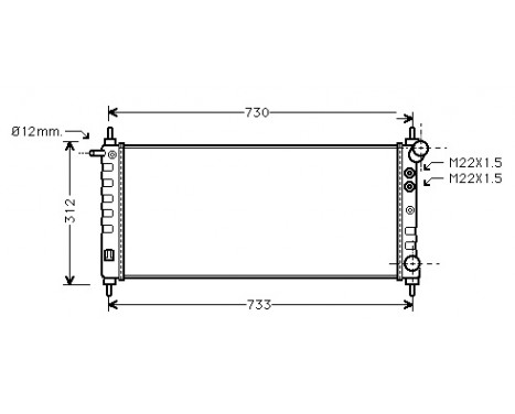 Radiator, engine cooling 37002263 International Radiators