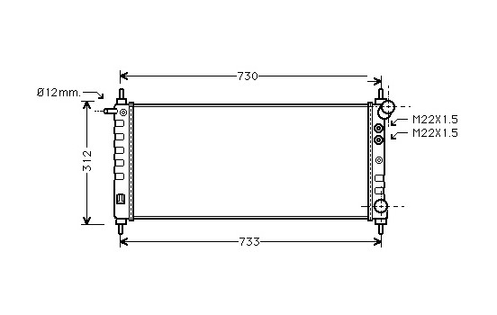 Radiator, engine cooling 37002263 International Radiators