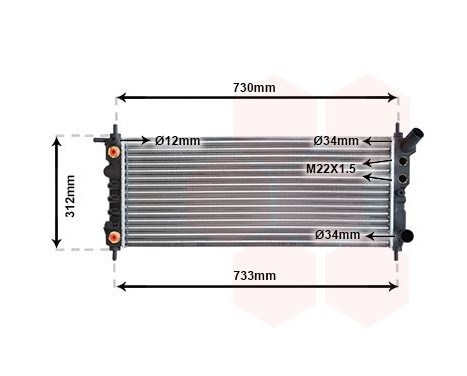 Radiator, engine cooling 37002264 International Radiators, Image 2
