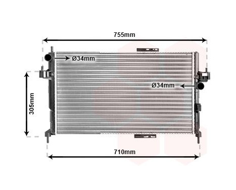 Radiator, engine cooling 37002305 International Radiators, Image 2