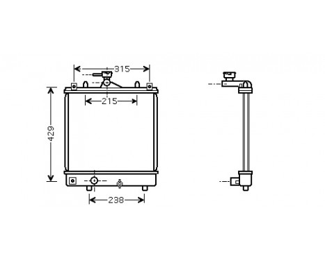 Radiator, engine cooling 37002330 International Radiators