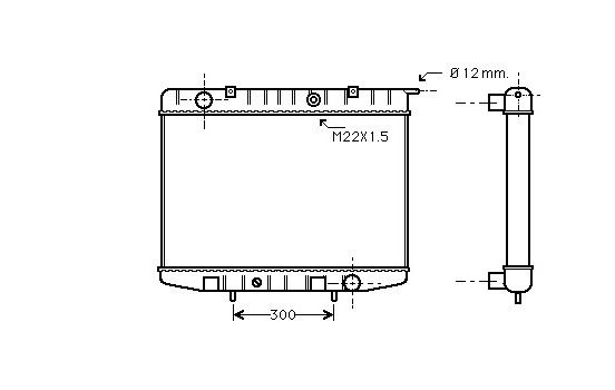 Radiator, engine cooling 37002337 International Radiators, Image 2