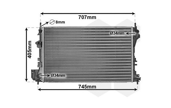 Radiator, engine cooling 37002338 International Radiators, Image 2