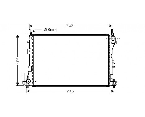 Radiator, engine cooling 37002340 International Radiators