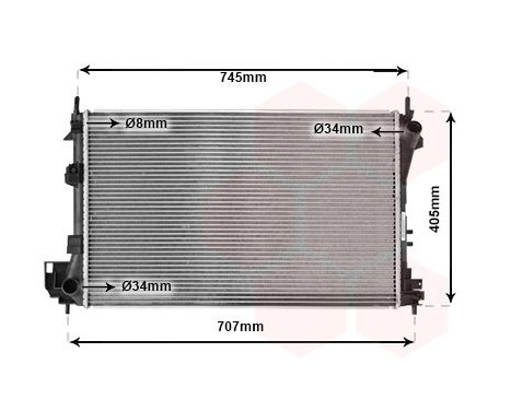 Radiator, engine cooling 37002340 International Radiators, Image 2
